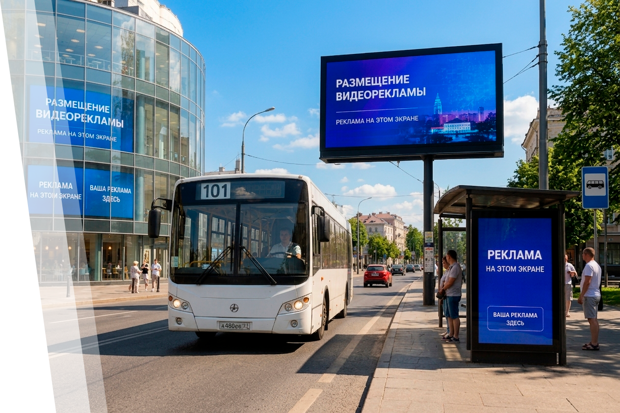 Видеореклама в автобусах в Чебоксарах